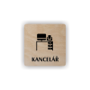 Cedule kancelář-stůl s PC | Piktogram (čtverec)