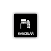 Cedule kancelář-stůl s PC | Piktogram (čtverec)