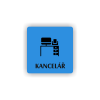 Cedule kancelář-stůl s PC | Piktogram (čtverec)