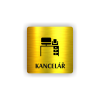 Cedule kancelář-stůl s PC | Piktogram (čtverec)