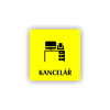 Cedule kancelář-stůl s PC | Piktogram (čtverec)