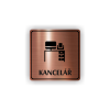 Cedule kancelář-stůl s PC | Piktogram (čtverec)