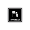 Cedule kancelář-stůl s PC | Piktogram (čtverec)