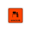 Cedule kancelář-stůl s PC | Piktogram (čtverec)