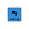 Cedule kancelář-stůl s PC | Piktogram (čtverec)