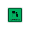 Cedule kancelář-stůl s PC | Piktogram (čtverec)
