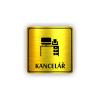 Cedule kancelář-stůl s PC | Piktogram (čtverec)