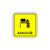 Cedule kancelář-stůl s PC | Piktogram (čtverec)