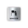 Cedule kancelář-stůl s PC | Piktogram (čtverec)