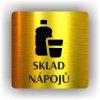 Cedule sklad nápojů – plast (piktogram)