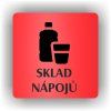Cedule sklad nápojů – plast (piktogram)
