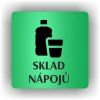 Cedule sklad nápojů – plast (piktogram)