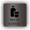 Cedule sklad nápojů – plast (piktogram)