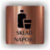 Cedule sklad nápojů – plast (piktogram)
