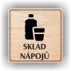 Cedule sklad nápojů – plast (piktogram)