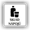 Cedule sklad nápojů – plast (piktogram)