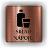 Cedule sklad nápojů – plast (piktogram)