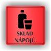 Cedule sklad nápojů – plast (piktogram)