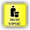 Cedule sklad nápojů – plast (piktogram)