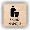 Cedule sklad nápojů – plast (piktogram)