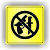Cedule zákaz zbraní – plast (piktogram)