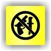 Cedule zákaz zbraní – plast (piktogram)