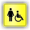 Cedule ženy/invalidé – plast (piktogram)