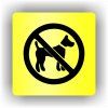 Cedule zákaz vstupu psů – plast (piktogram)