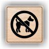 Cedule zákaz vstupu psů – plast (piktogram)