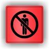 Cedule zákaz vstupu – plast (piktogram)