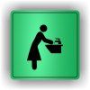 Cedule umývárna ženy – plast (piktogram)