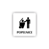 Cedule popelnice | Piktogram (čtverec)