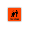 Cedule popelnice | Piktogram (čtverec)