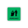 Cedule popelnice | Piktogram (čtverec)
