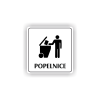 Cedule popelnice | Piktogram (čtverec)