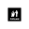 Cedule popelnice | Piktogram (čtverec)