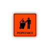 Cedule popelnice | Piktogram (čtverec)