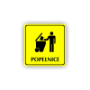 Cedule popelnice | Piktogram (čtverec)