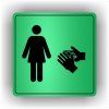 Cedule umývárna ženy – plast (piktogram)