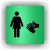 Cedule umývárna ženy – plast (piktogram)