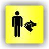 Cedule umývárna muži – plast (piktogram)