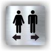Cedule ženy do leva muži do prava – plast (piktogram)