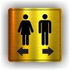 Piktogram - ŽENY DO LEVA MUŽI DO PRAVA