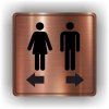 Cedule ženy do leva muži do prava – plast (piktogram)