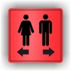 Piktogram - ŽENY DO LEVA MUŽI DO PRAVA