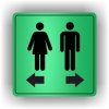 Piktogram - ŽENY DO LEVA MUŽI DO PRAVA