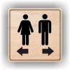 Piktogram - ŽENY DO LEVA MUŽI DO PRAVA
