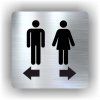 Cedule muži do leva ženy do prava – plast (piktogram)