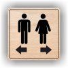 Cedule muži do leva ženy do prava – plast (piktogram)