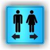 Cedule muži do leva ženy do prava – plast (piktogram)